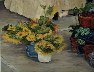 Sunflowers at the 
Farmer’s Market
oil on canvas
14” x 18”